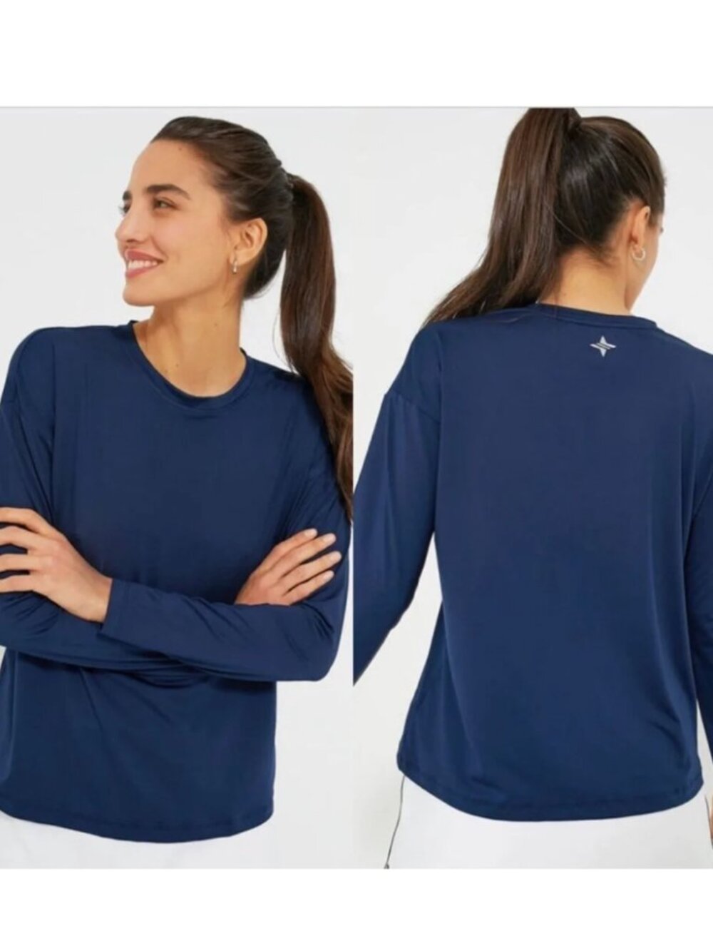 Tuckernuck Sport Uptown Ryan Long Sleeve Athletic Shirt Top T-Shirt Blue XXL